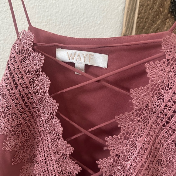 Wayf Black and Pink Lace tank tops size large - Picture 3 of 6